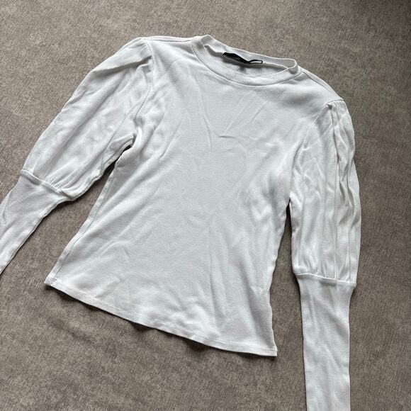 Veronica Beard Tops - Veronica Beard Britney Puff Sleeve Cotton Top